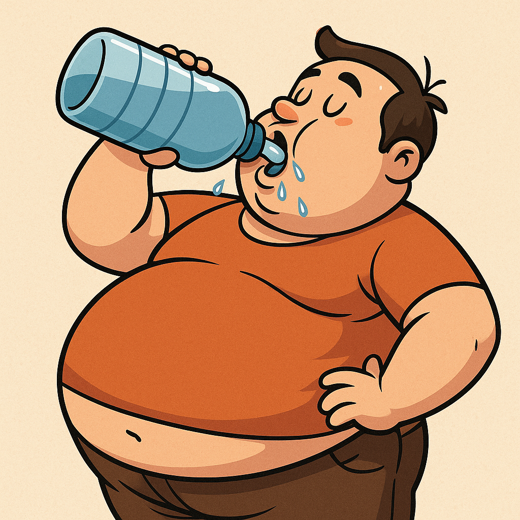 Personne qui boit de l'eau